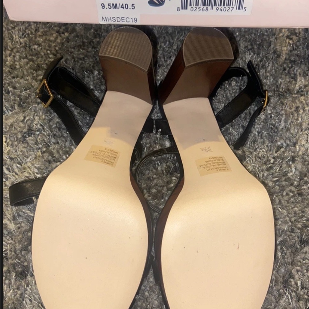NWB BCBGeneration Omnia Sandal Black Strappy Heeled Sandals - Picture 7 of 7